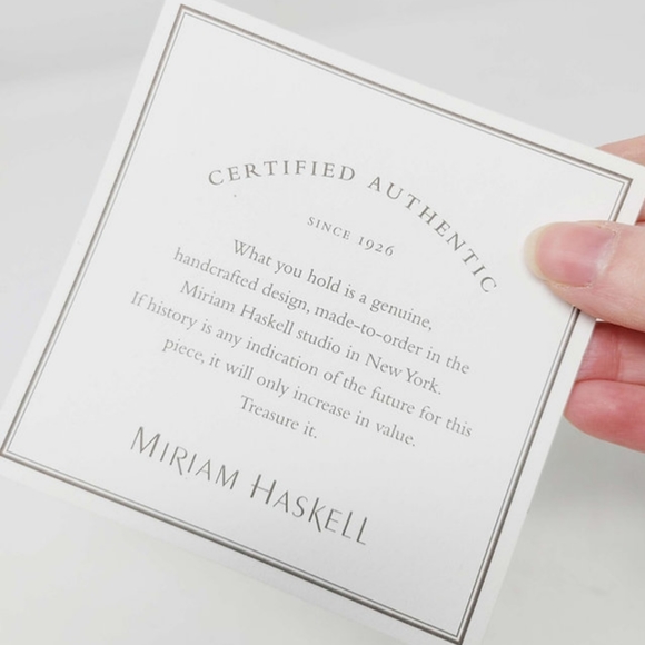 Miriam Haskell Faux Pearl Crystal Cluster Necklace - Picture 5 of 5